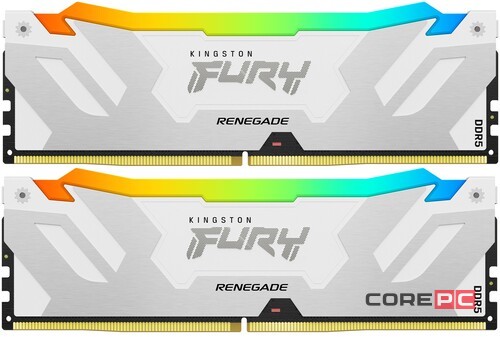 Оперативная память 32 Gb 6400 MHz Kingston FURY Renegade RGB White (KF564C32RWAK2-32)