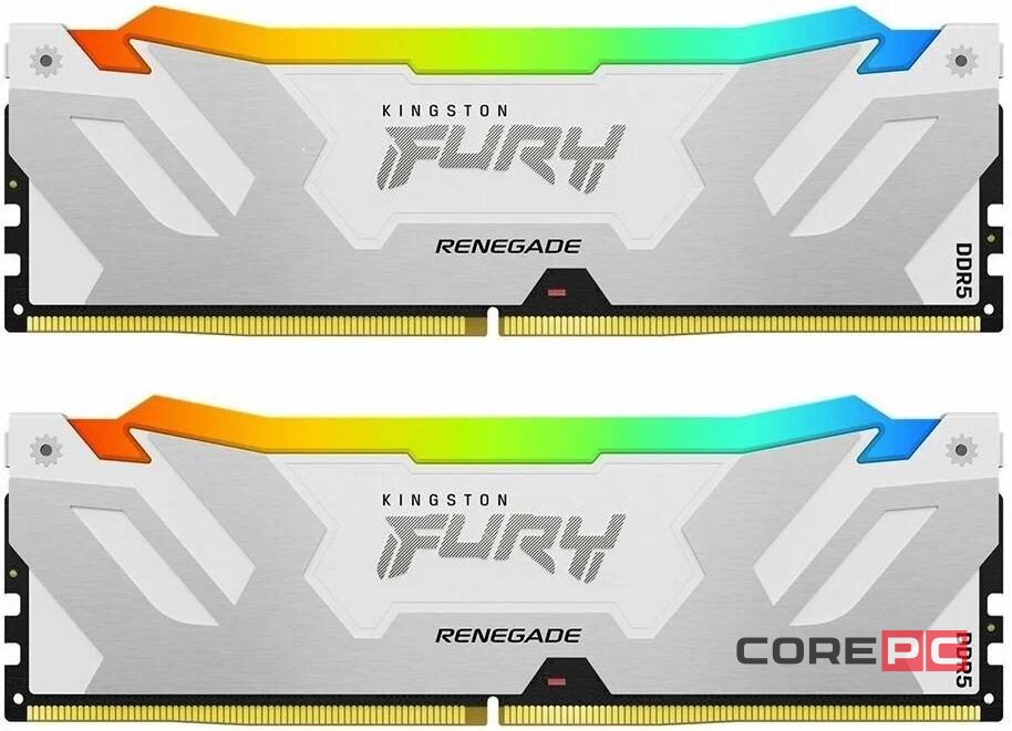 Оперативная память 32 Gb 6400 MHz Kingston FURY Renegade RGB White (KF564C32RWAK2-32)
