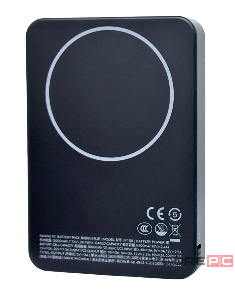 Powerbank магнитный с MagSafe Momax 1-Power F.Pass+ 10000mAh IP158D черный