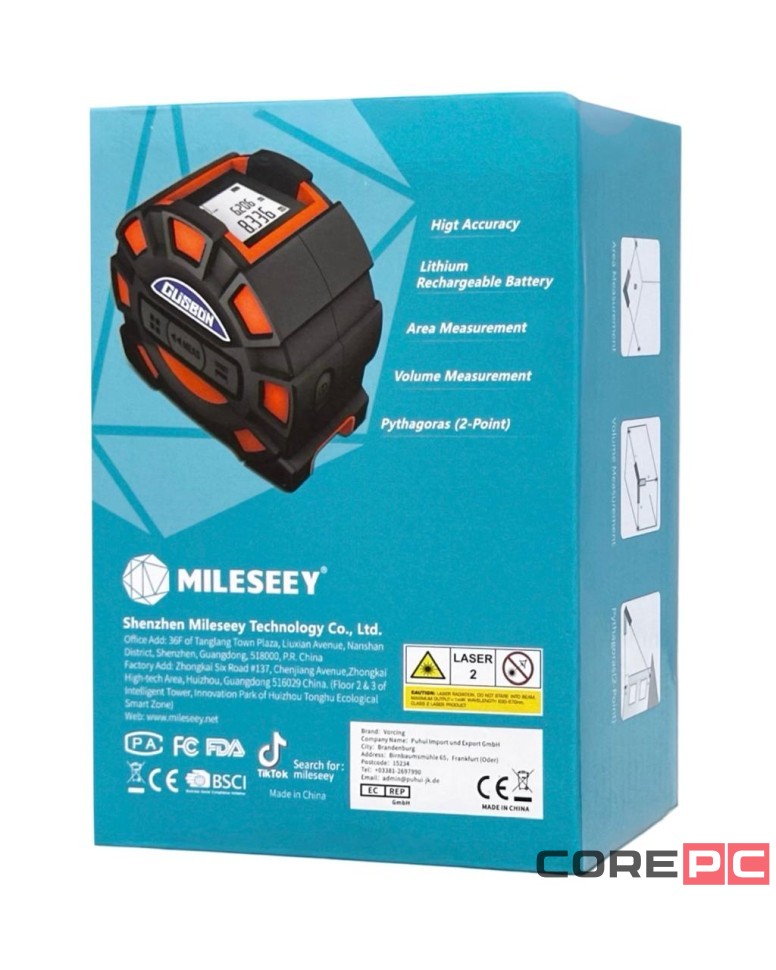 Умная рулетка Xiaomi Mileseey Laser Ranging Tape Measure DT11