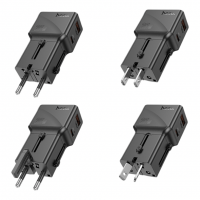 Универсальное зар. устр Hoco AC24 Type-C/USB-A EU/US/AUS/UK черное
