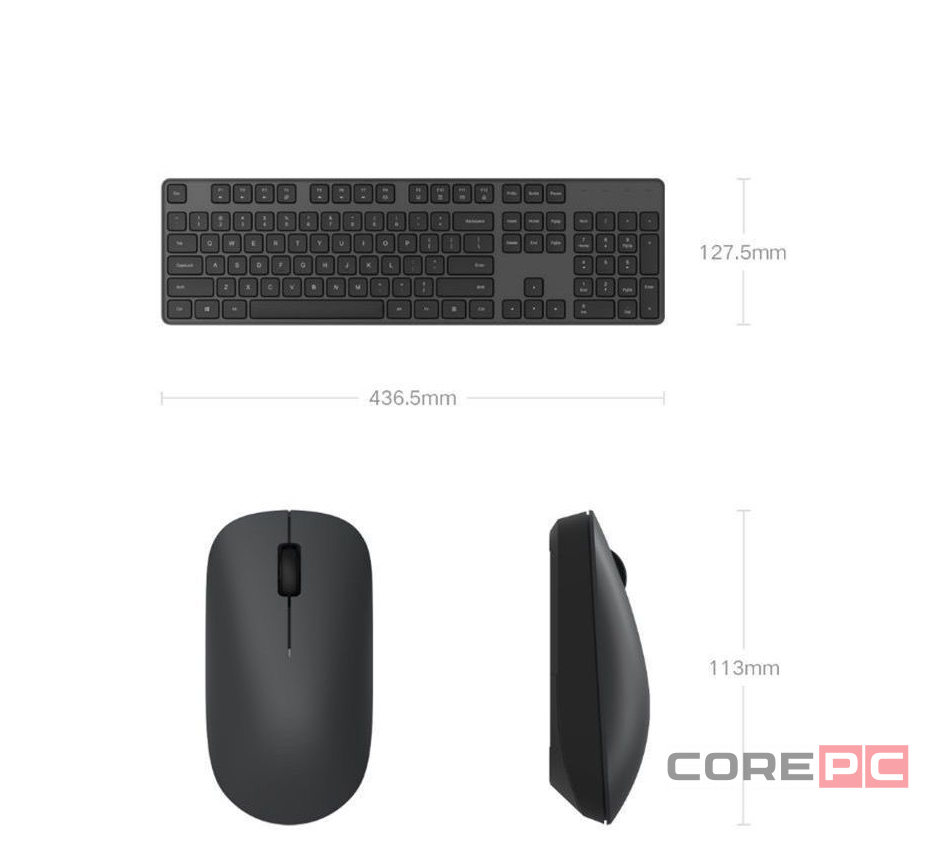 Клавиатура и мышка беспроводная Xiaomi Mijia Wireless Set 2 WXJS02YM черный