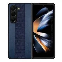 Чехол-накладка Raigor Inverse Aix Series для Samsung Galaxy Z Fold 5 искусственная кожа (синий)