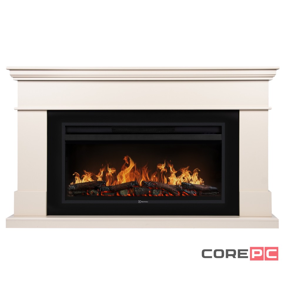 Каминокомплект: Очаг Electrolux EFP/P-3620LS, портал California 42/40/36, молочный