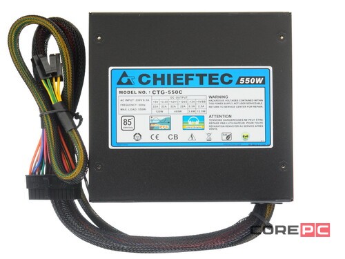 Блок питания Chieftec 550W CTG-550C A-80