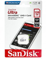 micro SDXC карта памяти SanDisk 128GB Class10 UHS-1 Ultra 100MB/s без ад. (SDSQUNR-128G-GN3MN)