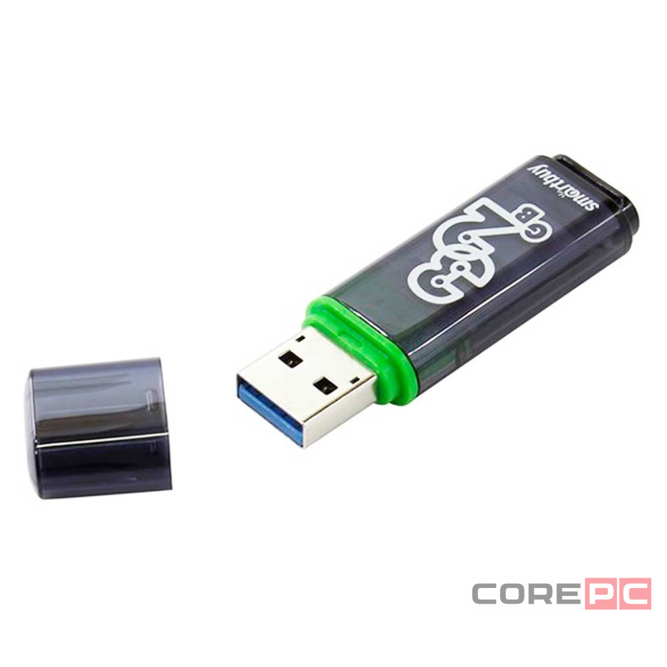 3.0 USB флеш накопитель Smartbuy 32GB Glossy Dark Grey (SB32GBGS-DG)