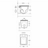 Унитаз подвесной WAVE 557189 безободковый, с сиденьем, микролифт, цвет белый