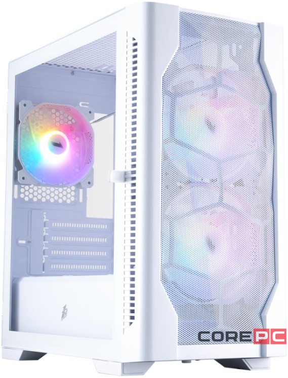 Компьютерный корпус 1STPLAYER DK D4-M FRGB White (D4-M-WH-2F1P-W-1F1-W)