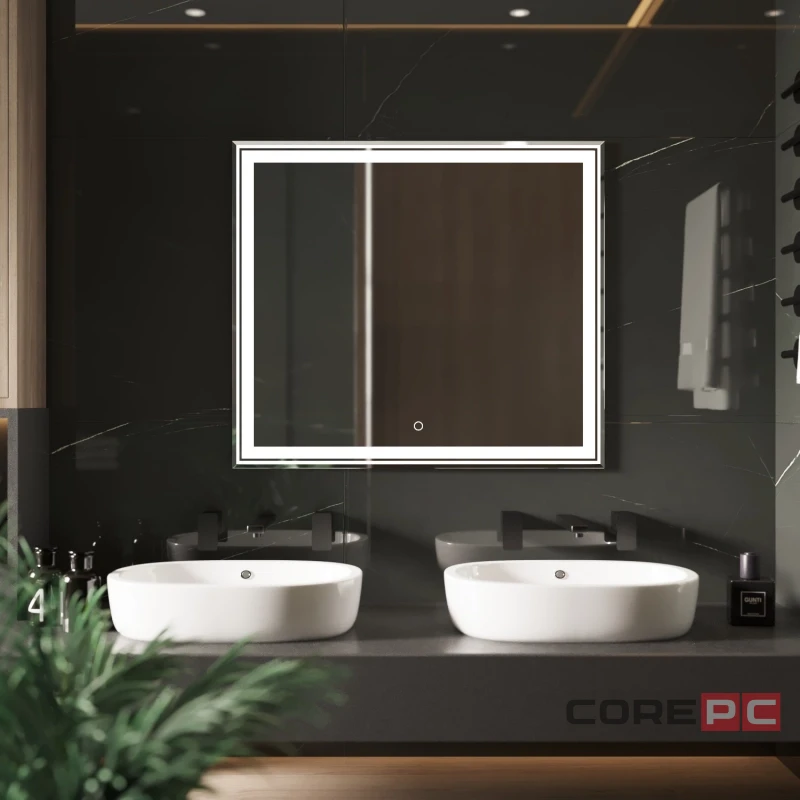 Зеркало MIXLINE Мелис 800х700 (ШВ) сенсорный выключатель, светодиодная подсветка