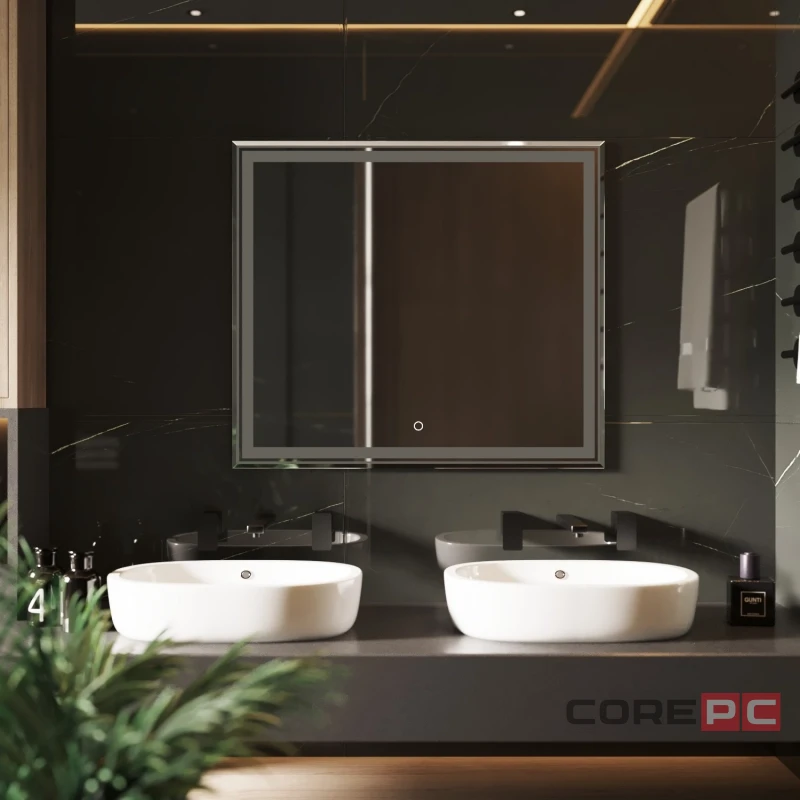 Зеркало MIXLINE Мелис 800х700 (ШВ) сенсорный выключатель, светодиодная подсветка