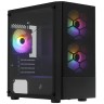 Компьютерный корпус 1STPLAYER FIREBASE X4-M TG LED Black (X4-M-BK-2F1P-1F1)