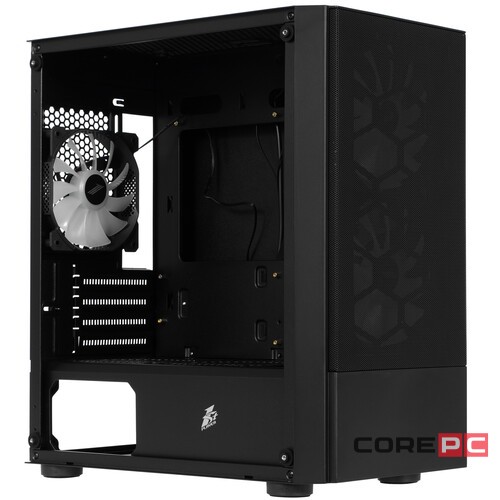 Компьютерный корпус 1STPLAYER FIREBASE X4-M TG LED Black (X4-M-BK-2F1P-1F1)
