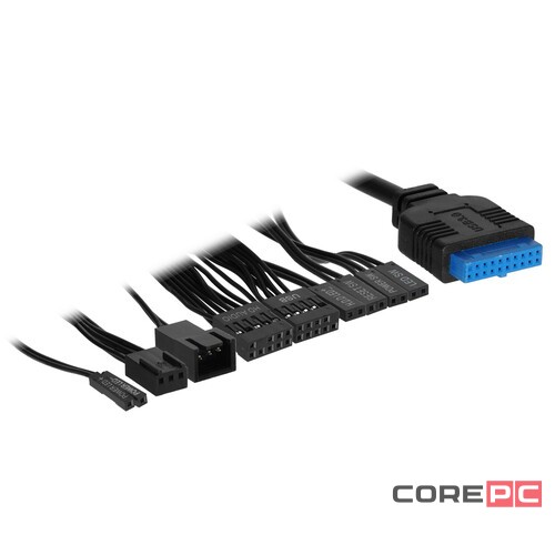 Компьютерный корпус 1STPLAYER FIREBASE X4-M TG LED Black (X4-M-BK-2F1P-1F1)