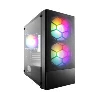 Компьютерный корпус 1STPLAYER FIREBASE X4-M TG LED Black (X4-M-BK-2F1P-1F1)