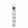 Сетевой фильтр c USB+Type C, 16А, 4 гнезда, c з/ш, с з/к, ПВС, 3 м, белый (SBSP-30C-W)