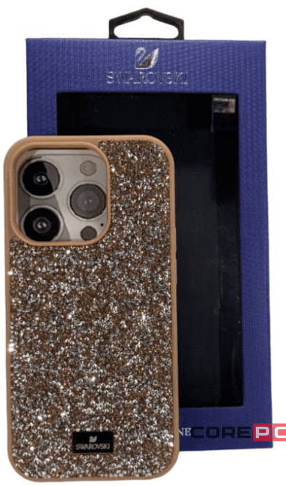 Накладка для i-Phone 13 Pro 6.1 Swarovski розовое золото