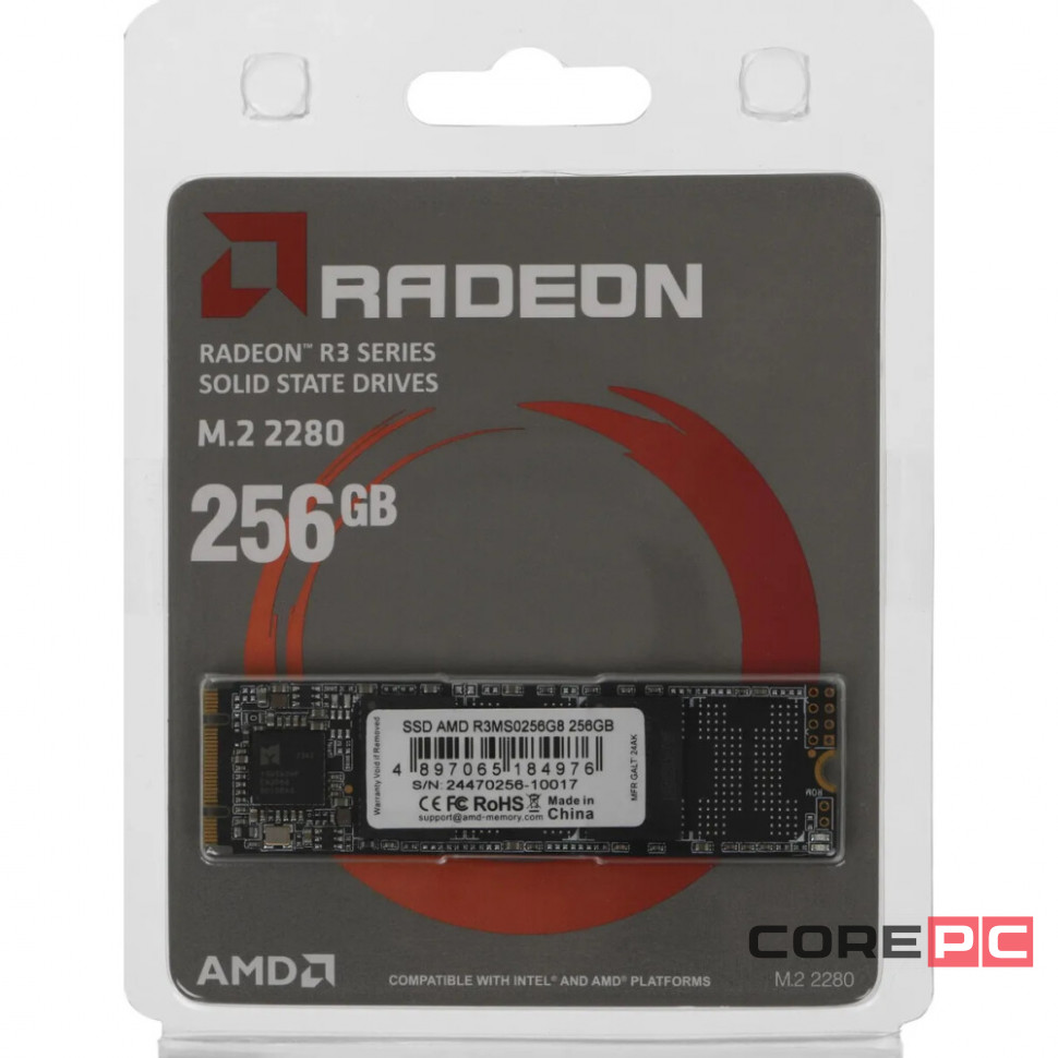 Твердотельный накопитель AMD 256 Gb Radeon R3 Series (R3MS0256G8)