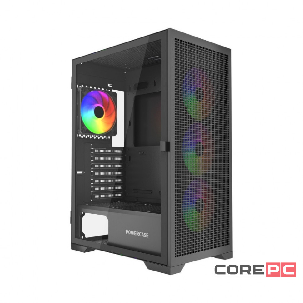 Компьютерный корпус Powercase Mistral B415 TG ARGB Black (CMAB415-A4)