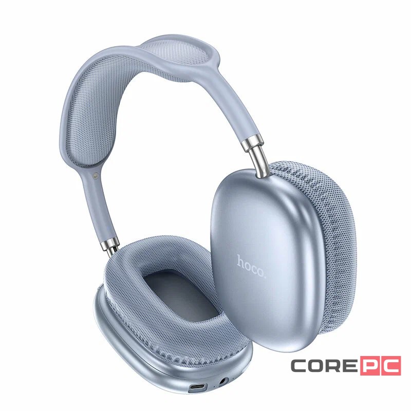 Стереонаушники Bluetooth полноразмерные Hoco W35 Max V5.3/45ч голубой