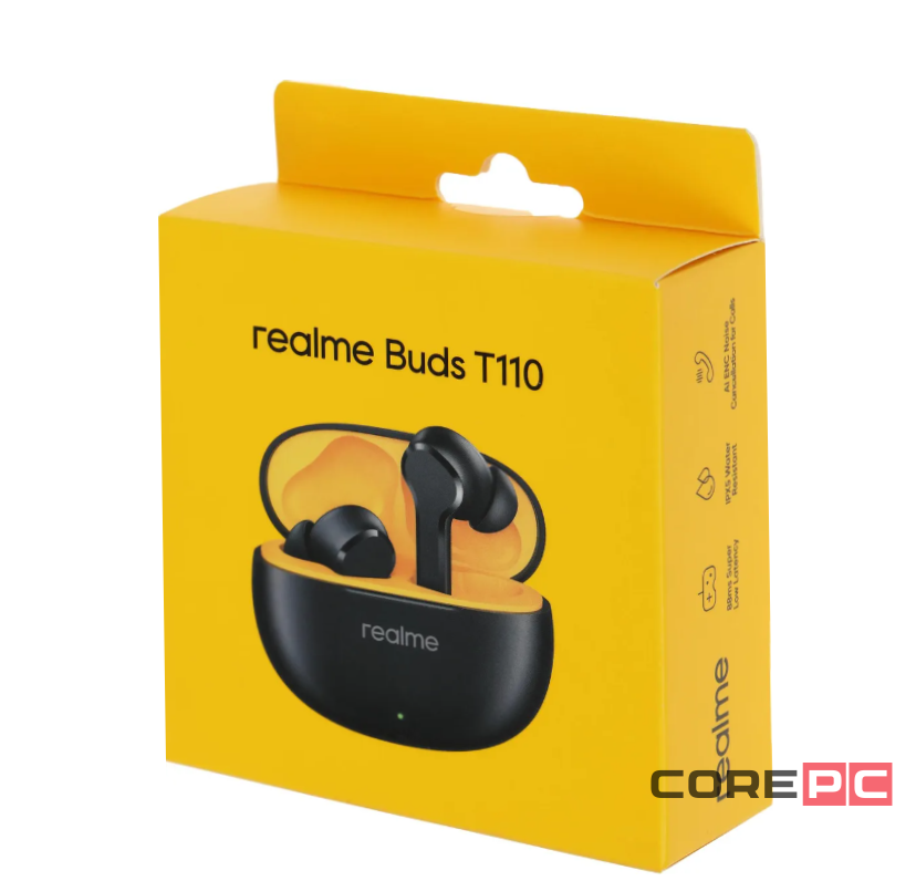 Беспроводные наушники TWS Realme Buds T110 BT5.4/7ч черные
