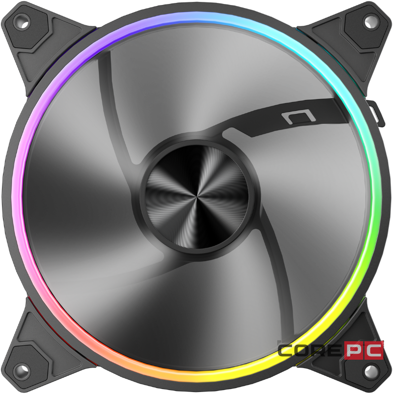 Вентилятор для корпуса 1STPLAYER FO7R-14 Reverse ARGB Black (FO7R-14-BK)