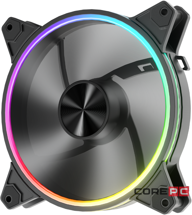 Вентилятор для корпуса 1STPLAYER FO7R-14 Reverse ARGB Black (FO7R-14-BK)