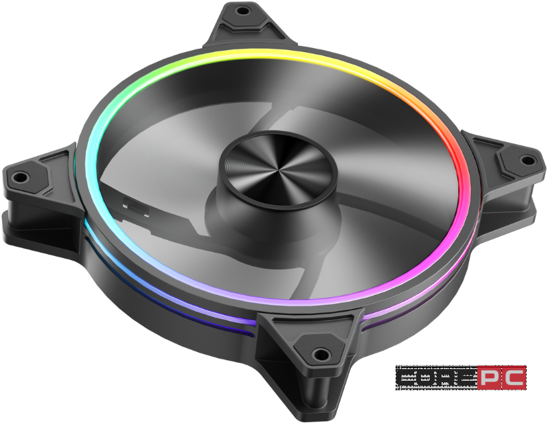 Вентилятор для корпуса 1STPLAYER FO7R-14 Reverse ARGB Black (FO7R-14-BK)