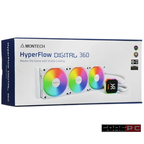Система жидкостного охлаждения для процессора Montech HYPERFLOW DIGITAL 360 (W) White