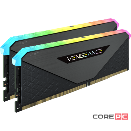Оперативная память 16 Gb 3600 MHz Corsair VENGEANCE RGB RT for AMD Ryzen Black (CMN16GX4M2Z3600C18)