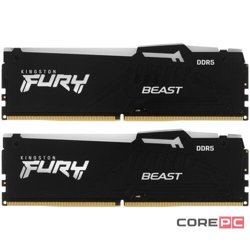 Оперативная память 32 Gb 6000 MHz Kingston FURY Beast RGB Black (KF560C36BBEAK2-32)