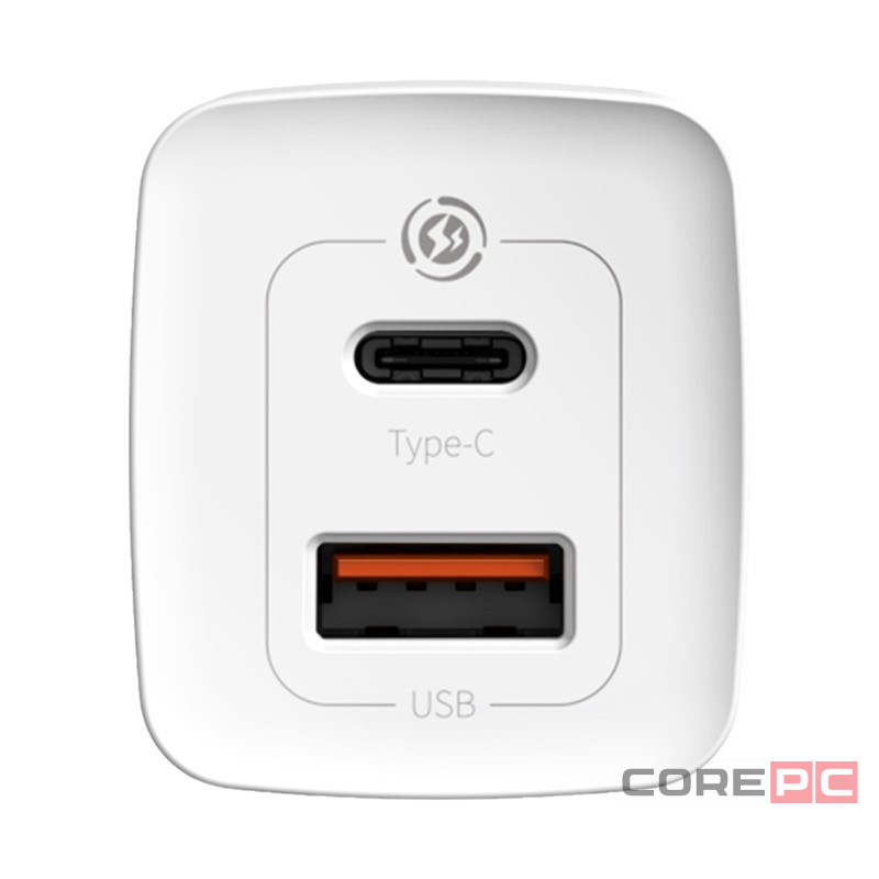 Сетевое зар. устр. Baseus GaN2 Lite Quick Charger 1USB/1C 65W (CCGAN2L-B02) белое