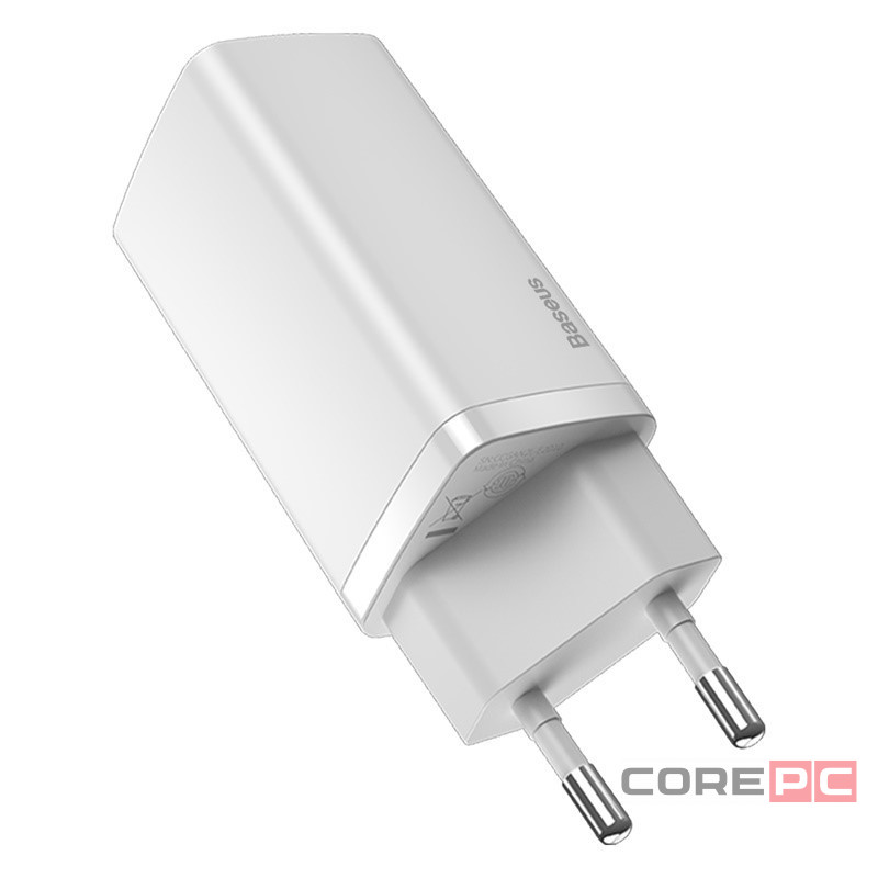 Сетевое зар. устр. Baseus GaN2 Lite Quick Charger 1USB/1C 65W (CCGAN2L-B02) белое