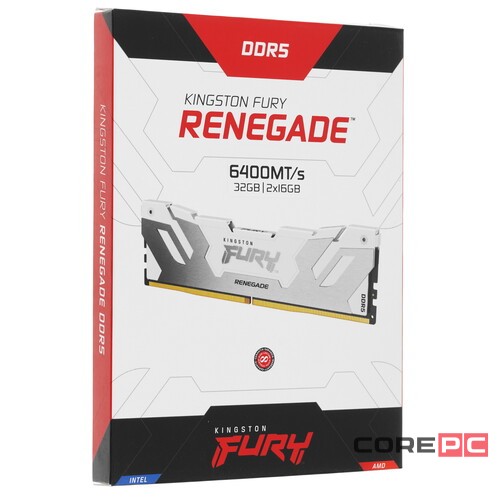 Оперативная память 32 Gb 6400 MHz Kingston FURY Renegade White (KF564C32RWK2-32)