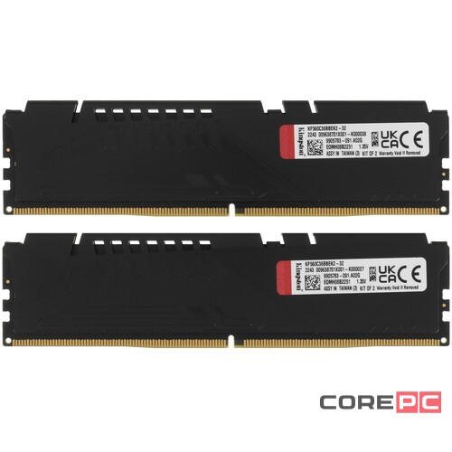 Оперативная память 32 Gb 6000 MHz Kingston FURY Beast Black (KF560C36BBEK2-32)