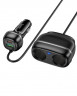 Автомобильное заряд. устр. Hoco Z59 240w 1USB/1T-C/2-12V чёрный