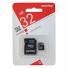 micro SDHC карта памяти Smartbuy 32GB Class 10 (с адаптером SD)