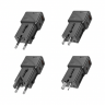 Универсальное зар. устр Hoco AC24 Type-C/USB-A EU/US/AUS/UK с кабелем Type-C на Type-C черное