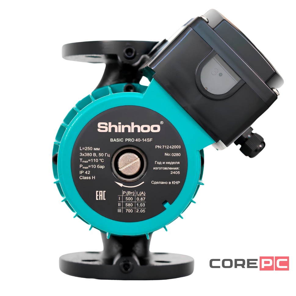 Насос циркуляционный Shinhoo BASIC PRO 40-14SF (3x380В)