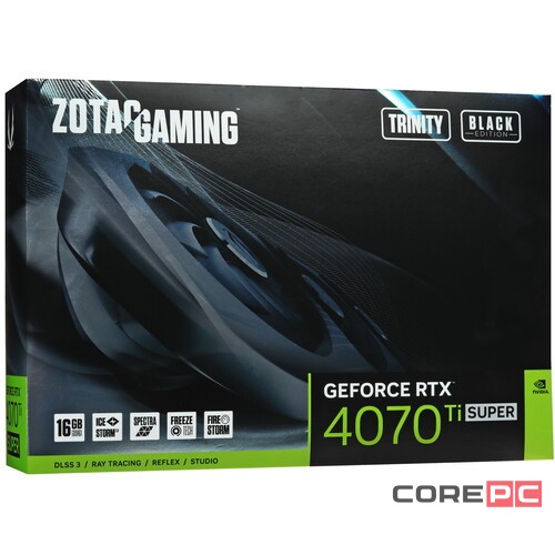 Видеокарта ZOTAC (ZT-D40730D-10P) GeForce RTX 4070 Ti SUPER 16GB TRINITY BLACK ED