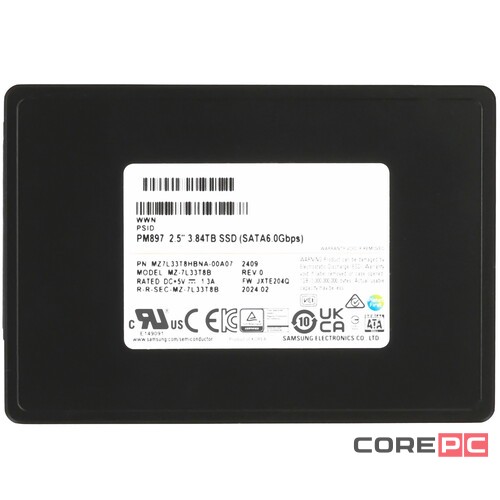 Твердотельный накопитель Samsung 3840 Gb ENTEPRISE MZ7L33T8HBNA-00A07 OEM