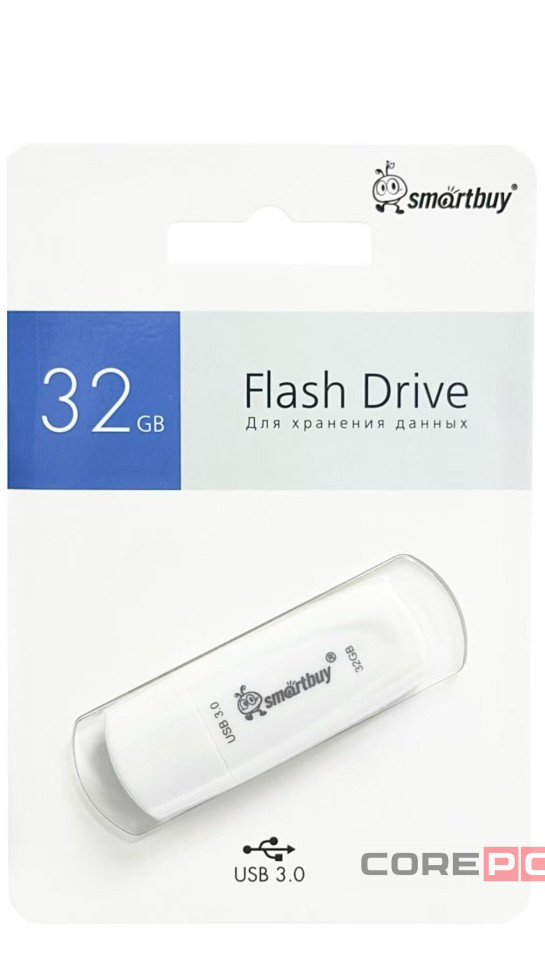 3.0/3.1 USB флеш накопитель Smartbuy 032GB Scout White (SB032GB3SCW)