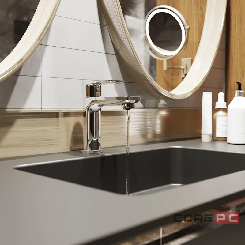 Смеситель для раковины MIXLINE МЛ26-04, рычажное управление, цвет хром