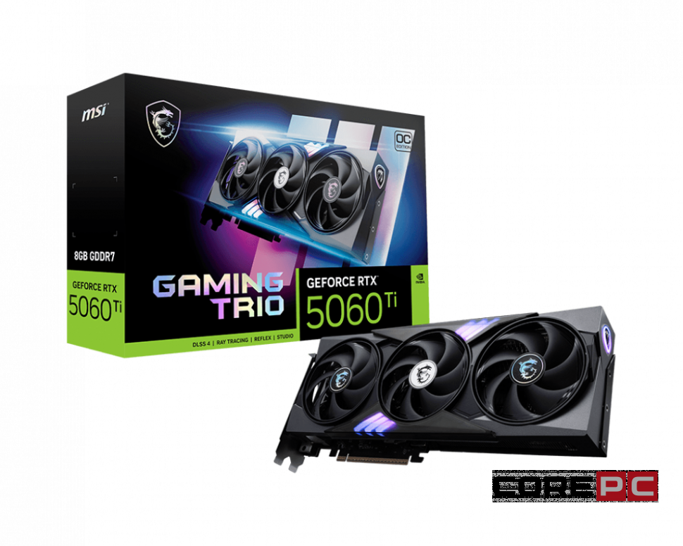 Видеокарта MSI (G506T-8GTC) GeForce RTX 5060 Ti 8G GAMING TRIO OC