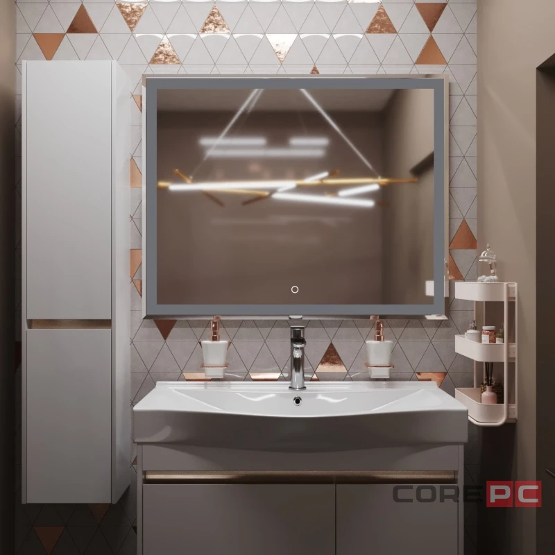 Зеркало MIXLINE Минио 1000х800 (ШВ) сенсорный выключатель, светодиодная подсветка
