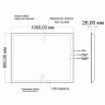 Зеркало MIXLINE Минио 1000х800 (ШВ) сенсорный выключатель, светодиодная подсветка
