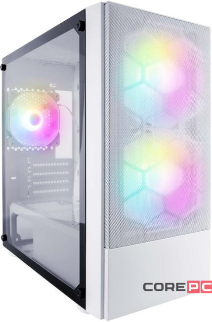 Компьютерный корпус 1STPLAYER FIREBASE X4-M TG LED White (X4-M-WH-2F1P-W-1F1-W)