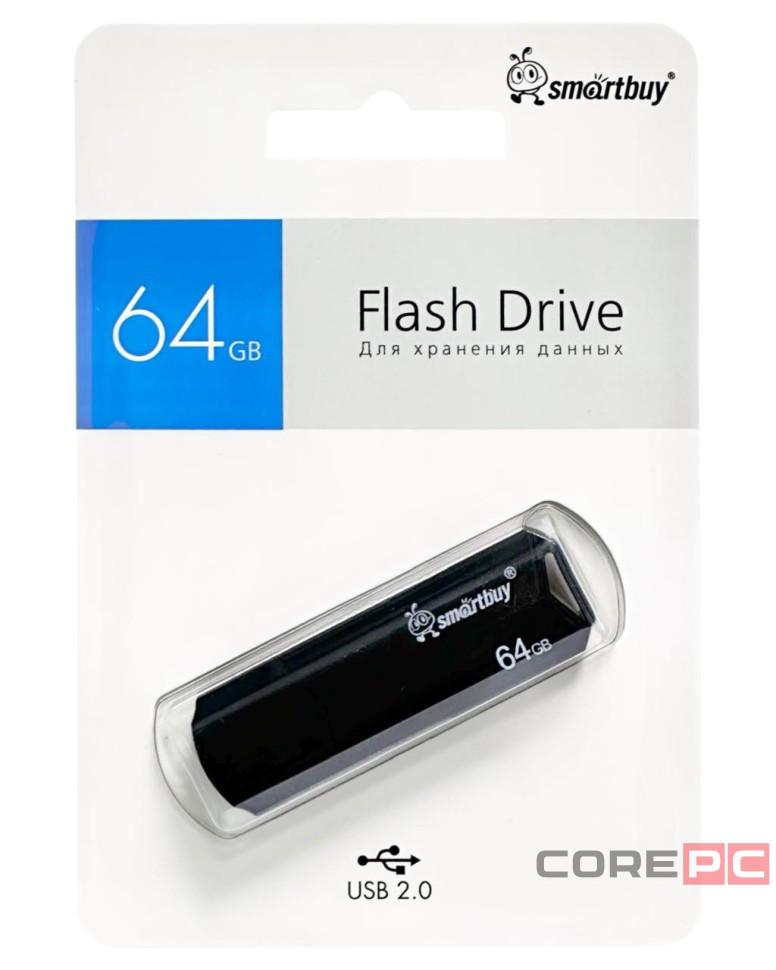 USB флеш накопитель SmartBuy 64GB Clue Black (SB64GBCLU-K)