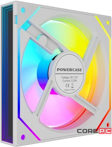 Вентилятор для корпуса Powercase (M52-12W ARGB) White