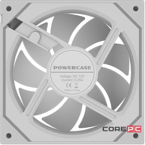 Вентилятор для корпуса Powercase (M52-12W ARGB) White